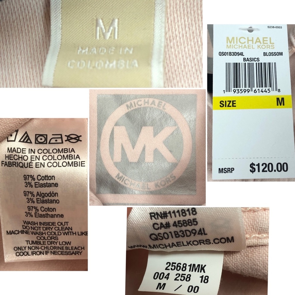 Michael Kors light pink long sleeve button up coat - Picture 4 of 4